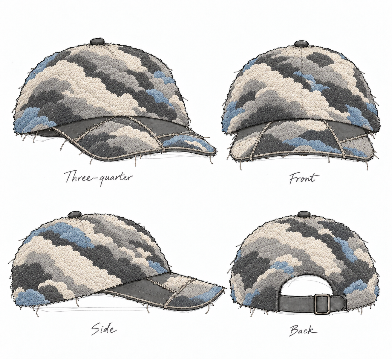 Enlarged cap design illustration